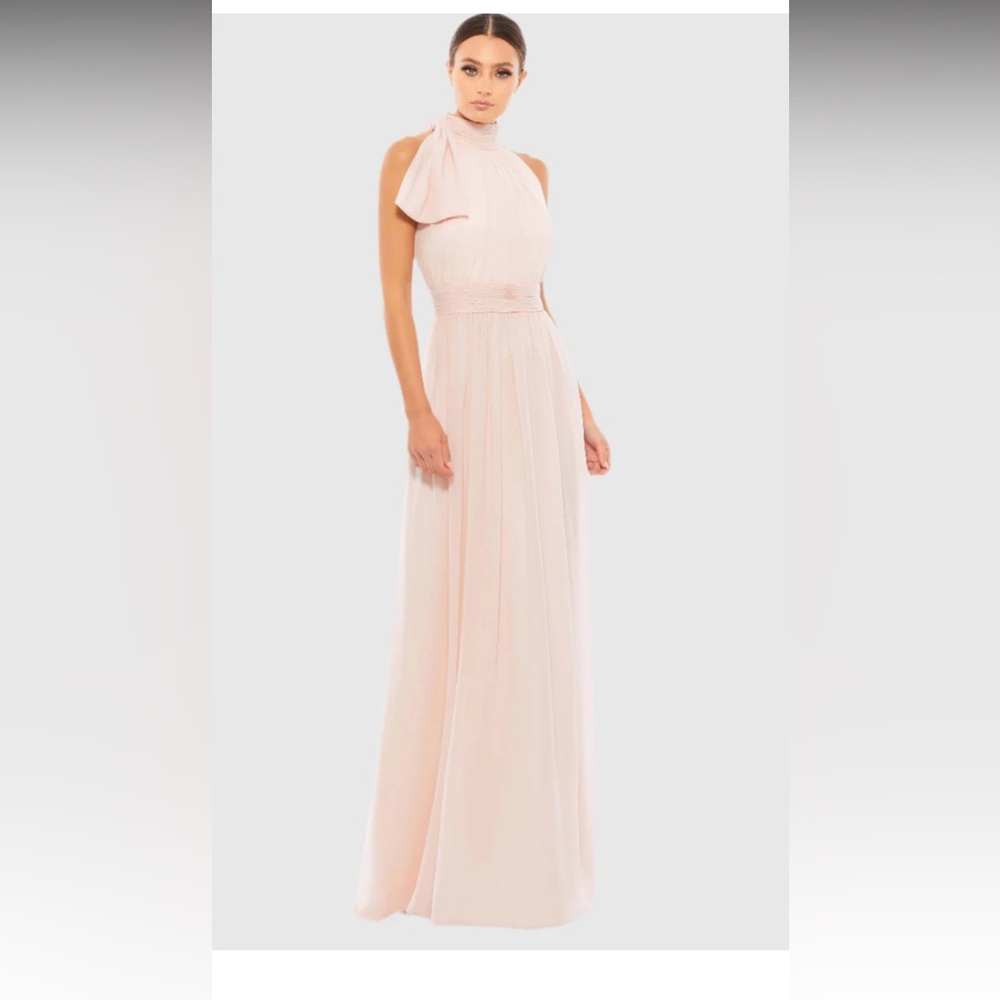 Mac Duggal High Neck Chiffon Blush [10]